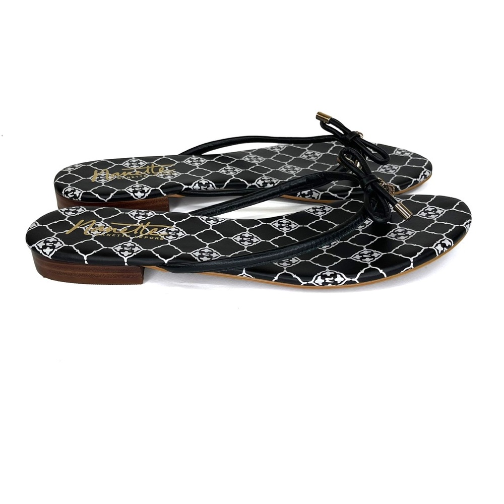 Nanette Nanette Lepore Black Melanie Flip Flop Size 9.5 - Picture 2 of 4